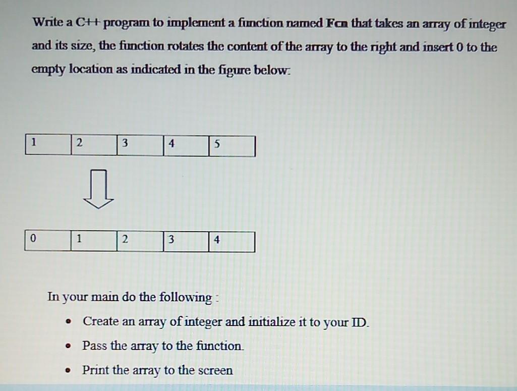  Write a CH program to implement a function named Fan that