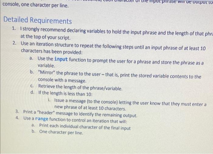 in this course must have taken an introductory programming class in Python