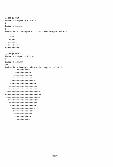print out the following examples below. Show output after done. Thanks #include