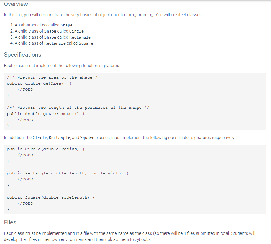 javac circle.java Square.java Rectangle.java Shape.java xlint:all -encoding utf-8 We will use this