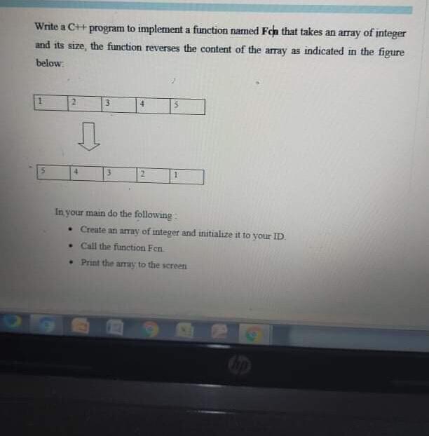  Write a CH program to implement a function named Fcn that