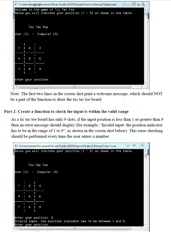 or vectors. Thank you. Learning Objectives: The intent of this programing project