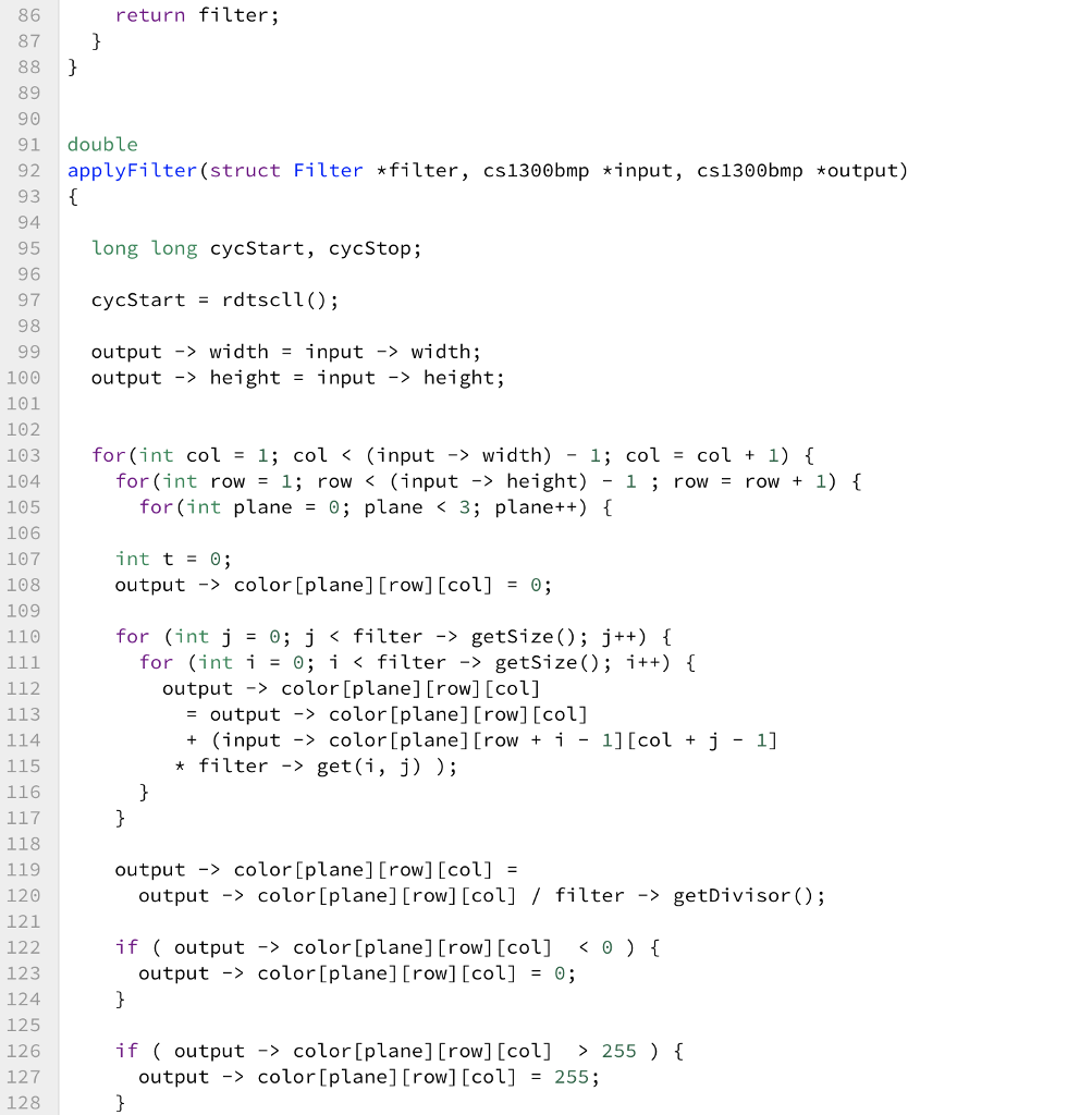 "rtdsc.h" 10 12 / Forward declare the functions 14 Filter * readFilter