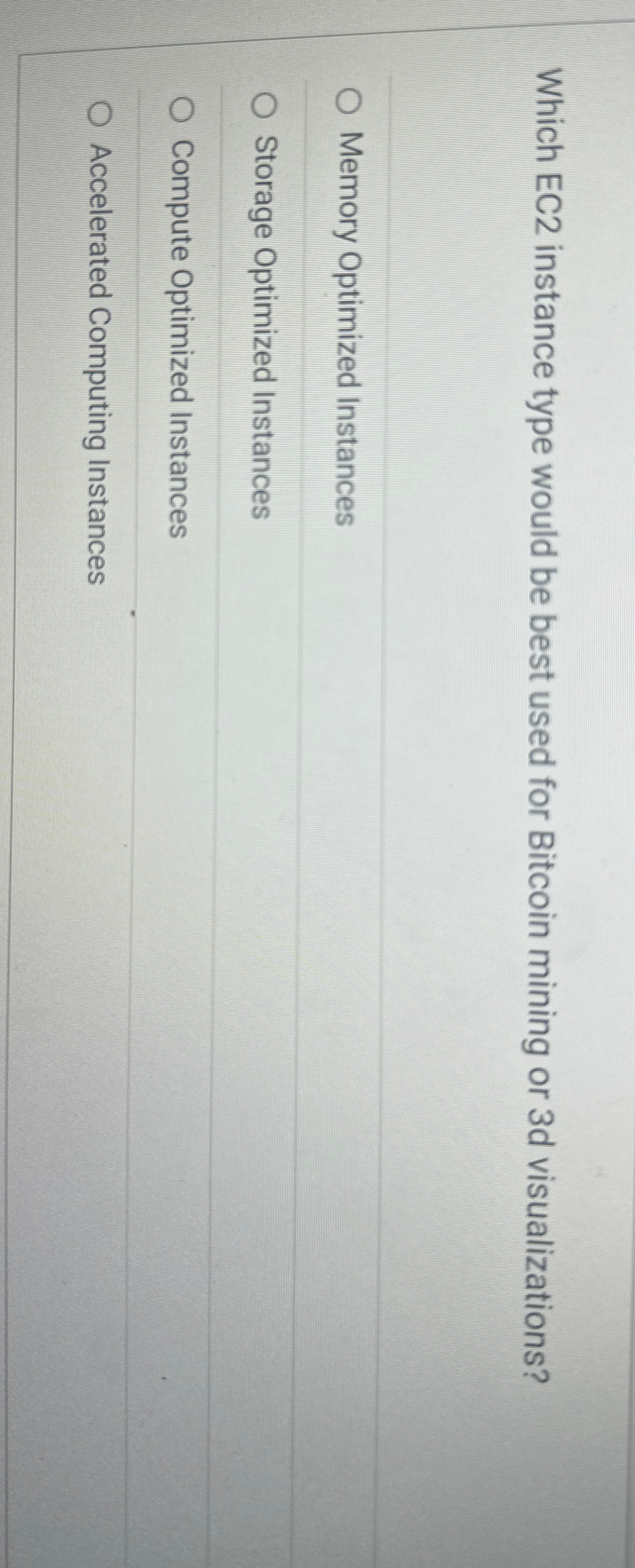  Which EC2 instance type would be best used for Bitcoin mining