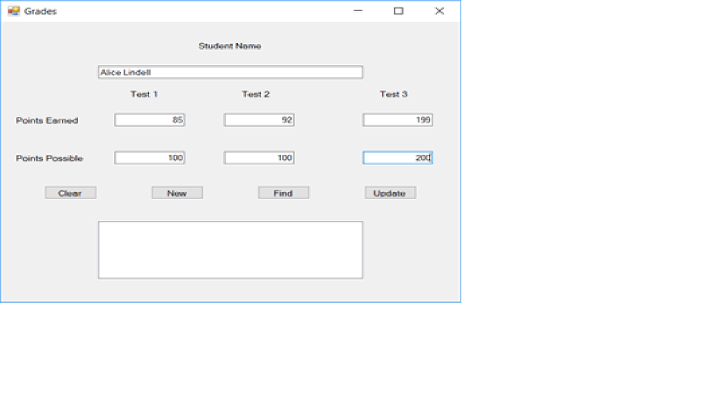 in c# visual studio We want a program which will keep track