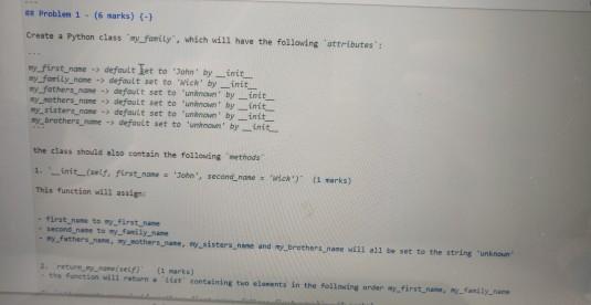  using python oblem 1 - (6 sarks) (-) Create a Python