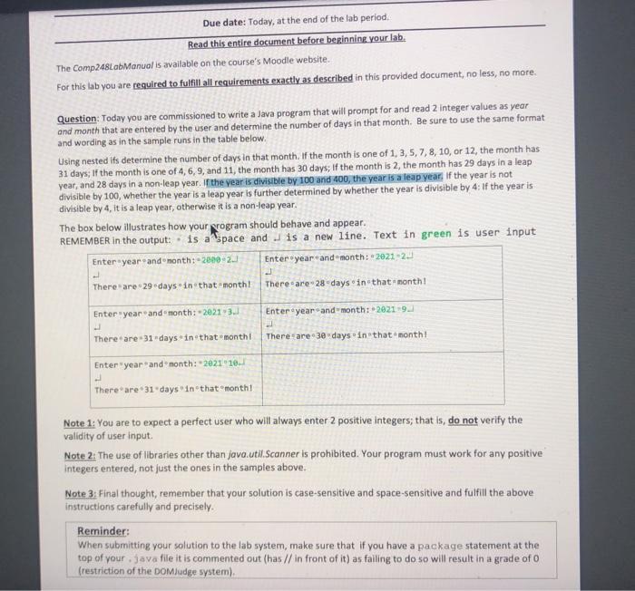 Java with if else statements and loops if needed Due date: Today,