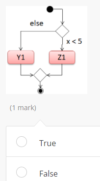 O True O False else x