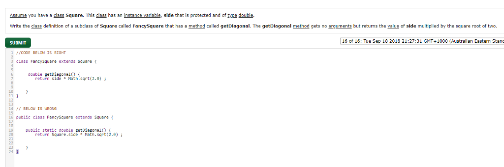 java, please explain why the first segment is right and why the