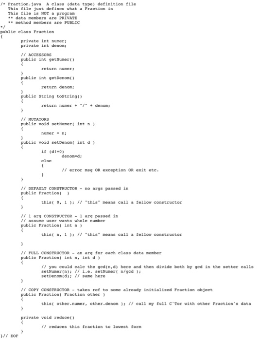 Here is the starter file: Help with java fraction code! Here us
