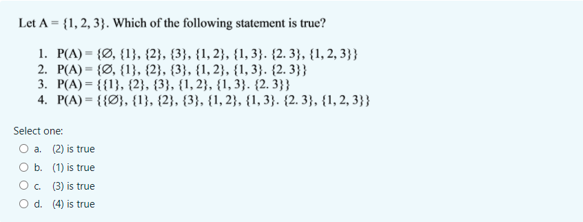 No need solutions, just final answer will do Let A = {1,