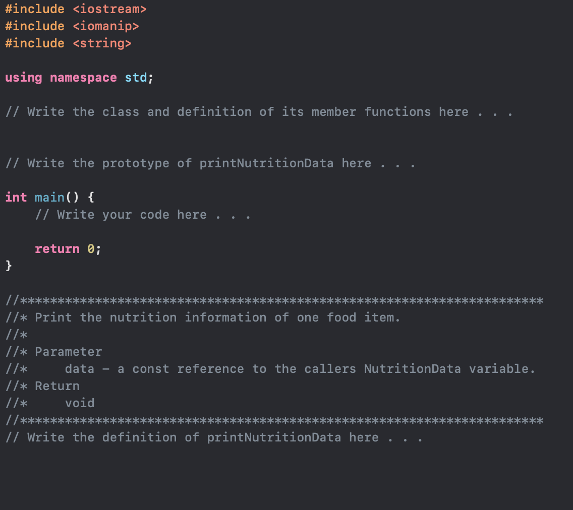 Using c++ language and proper syntax, Write A Class Declare a class/struct