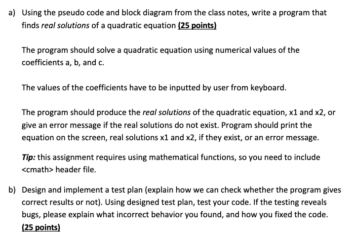 The code must be written in C++, and output as shown