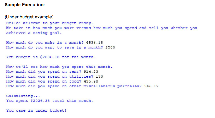 from the user Converting input when appropriate Use input in simple math