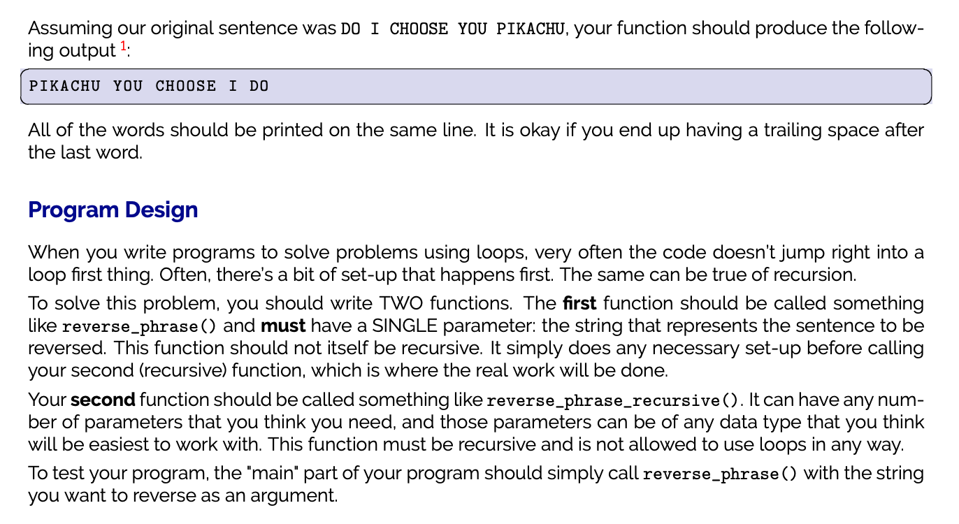 In python please. Assuming our original sentence was DO I CHOOSE YOU