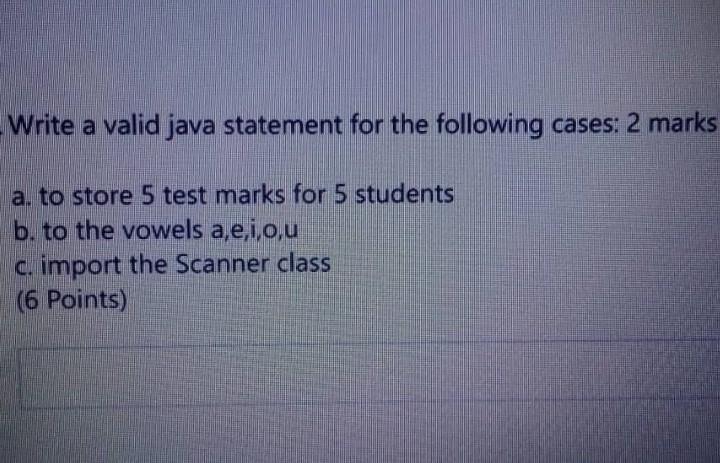 store the names and a test mark for 20 students (4 Points)