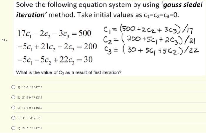 0) find the root by using fixed point iteration; x;+1 = g(x;)