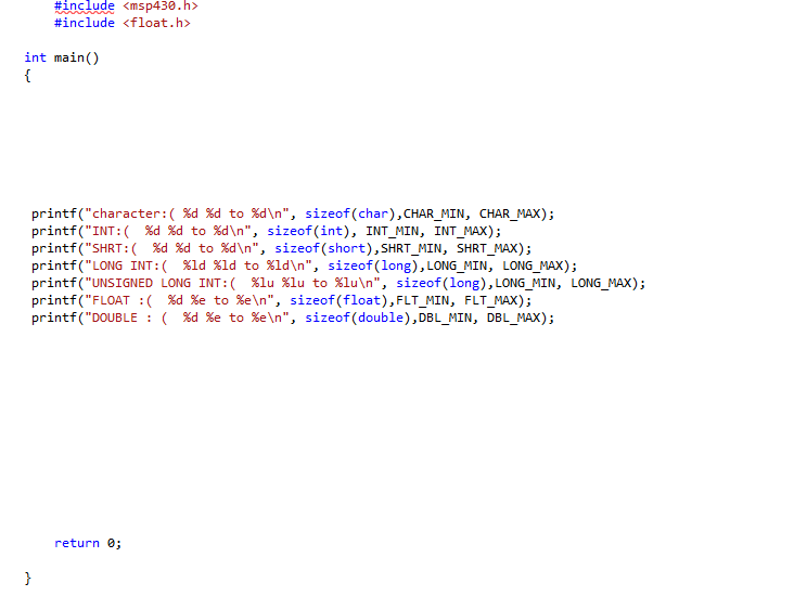 Need a flowchart for this program #include Kmsp430.h #include float h int