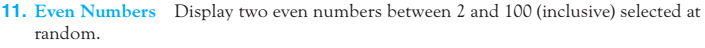 code. In Exercises 9 through 14, write lines of code to carry