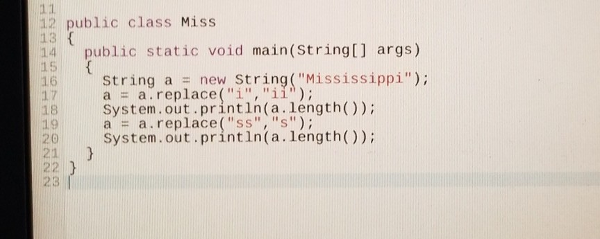 In java 12 public class Miss 13 14 public static void main(String[]