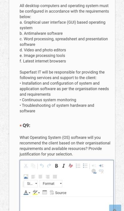 thank you Questions 9 to 14 are based on the following scenario