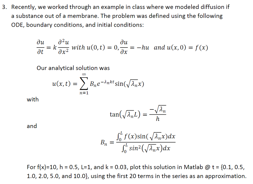 I need help with a Sturm Liouville eigenvalue problem using Matlab, please