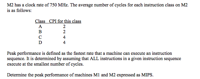 the same instruction set. There are four classes of instructions (A, B,
