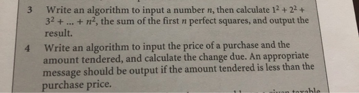 Discrete mathematcis for computing please show work clear 3 Write an algorithm