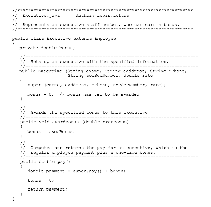 which we'll name Commission, will be derived from the Hourly class Write