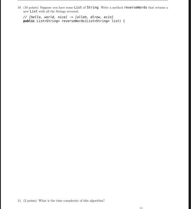 is being referenced by the chain of variables. 1. (2 points) d.prev.prev.next.prev