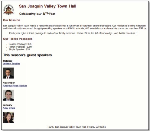  Need HTML code San Joaquin Valley Town Hall Celebrating our IYear