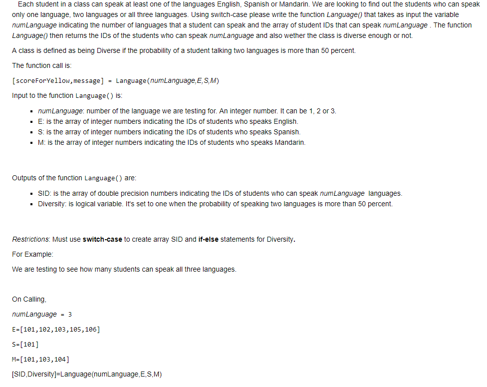  function [SID,Diversity]=Language(numLanguage,E,S,M) all3 = intersect(intersect(E,S),M); only2 = setdiff(union(union(intersect(E,S),intersect(S,M)),intersect(E,M)),all3); only1 = setdiff(setdiff(union(union(E,S),M),only2),all3);
