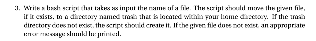 Linux bash scripting, Simple Shell Scripting Write a bash script that takes