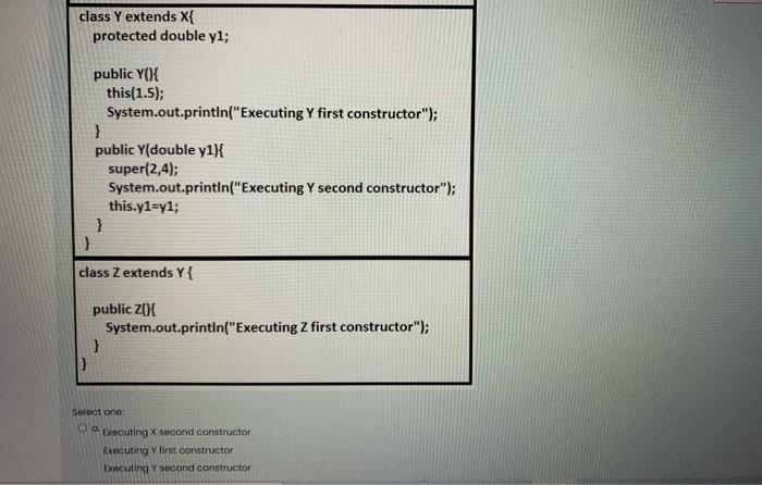 to the console: X myx = new 20: class X{ protected int