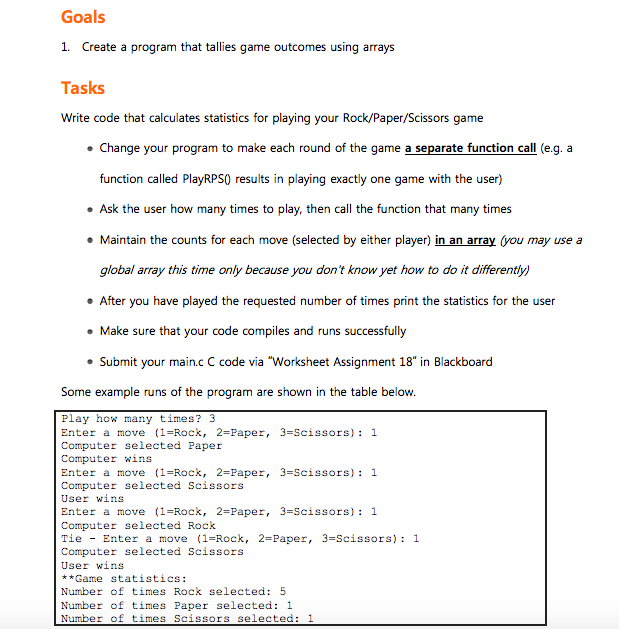 I wrote a code that play rock, paper, scissors in with the