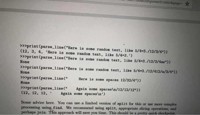 line that takes as input a line of text such as Here