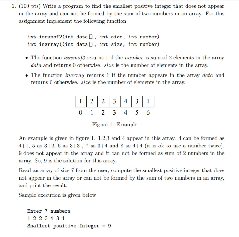 This is in programming language C please. Write a program to find