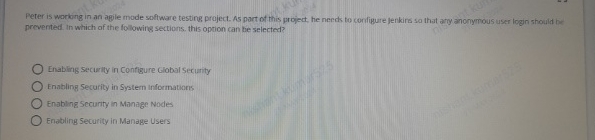  Peter is working in an agjle mode software testing project. As