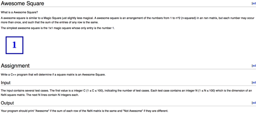 of the numbers from 1 to nA2 (n-squared) in an nxn matrix,
