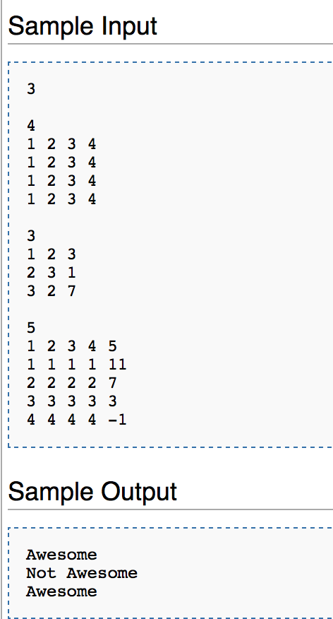 with each number occurring exactly once, and such that the sum of