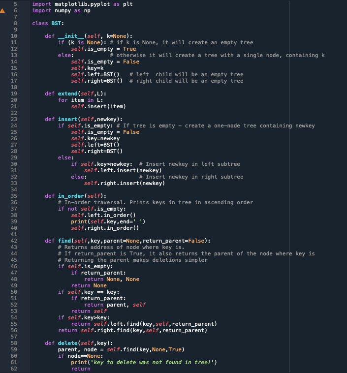 trees part is the test cases and below them the expected outcomes.