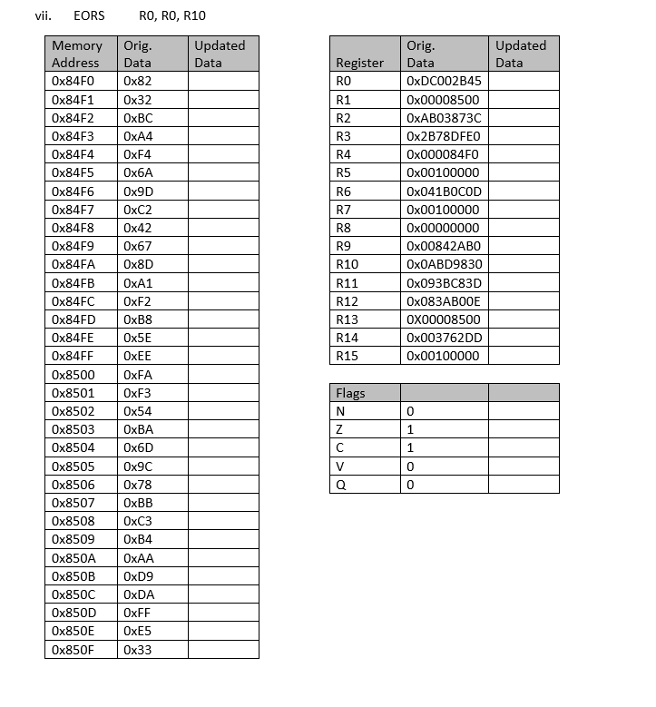 write the changed values, if the value did not change leave the