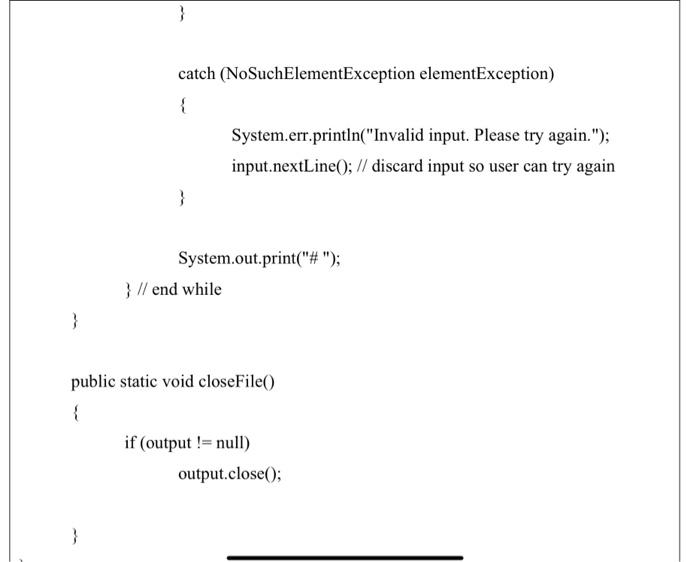 output to a different file. Screen shot your program, the command window