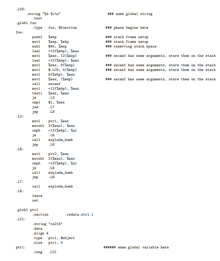 bomblab, you have to devise the inputs to this program. There are