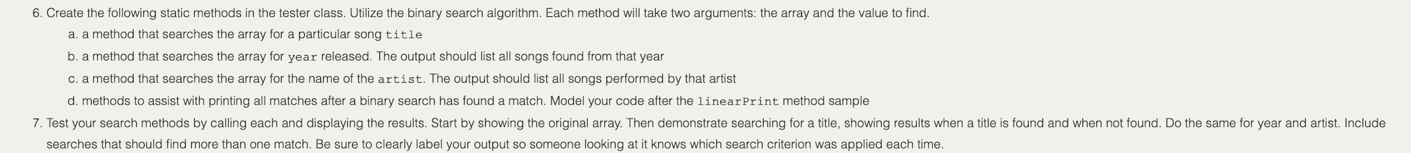 sure it follows the Rubric as well. Rubric. Music.Java: public class Music