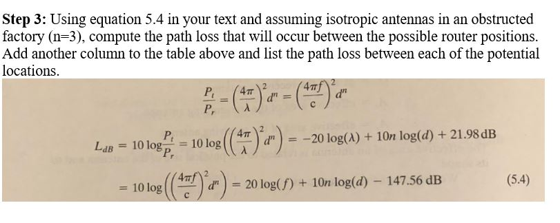  Step 3: Using equation 5.4 in your text and assuming isotropic