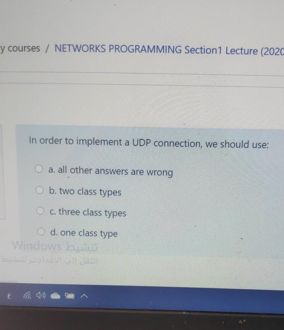 y courses / NETWORKS PROGRAMMING Section 1 Lecture (2020 In order