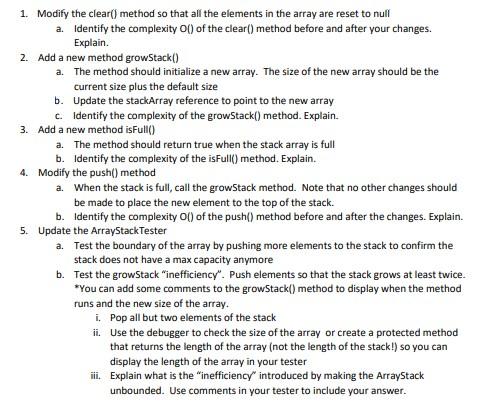  ArrayStack Code- public class ArrayStack implements StackADT { private E stackArray[];