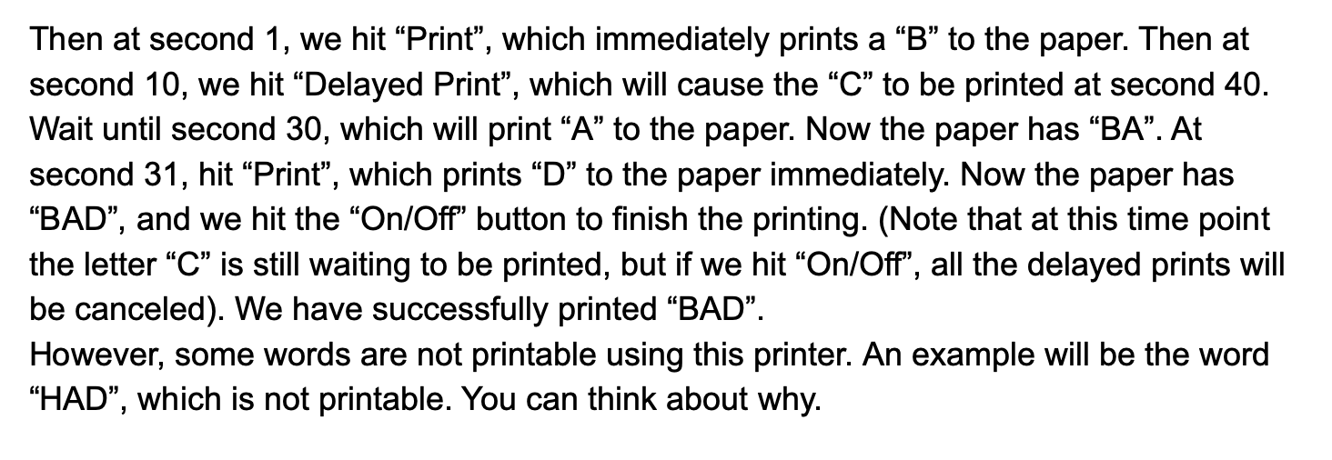 only have access to a very strange printer. The printer is only