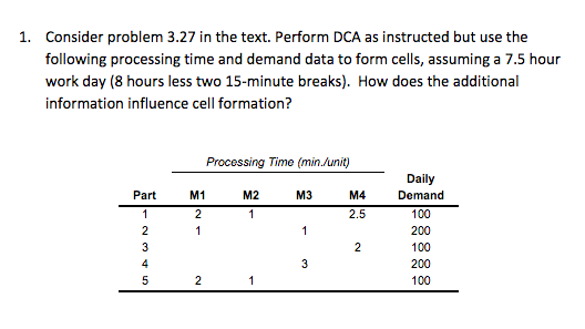Added Problem 3.27 1. Consider problem 3.27 in the text. Perform